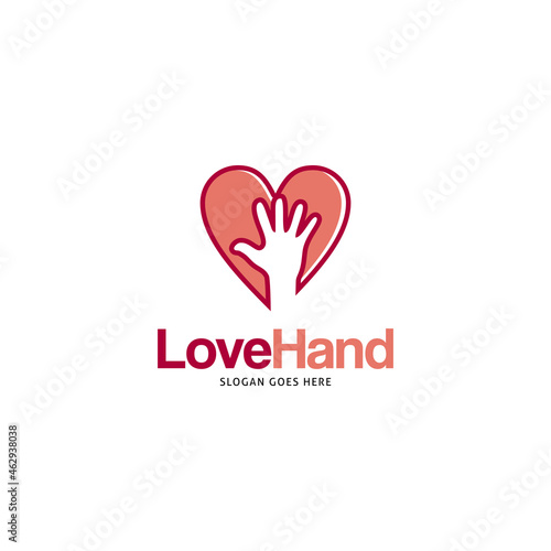 Heart Care Logo Design Template Vector Icon Illustration