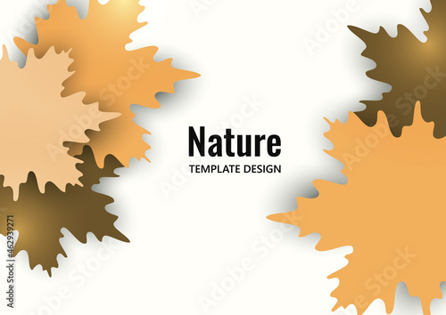 Bright autumn maple leaves on a white background. Creative design. Vector