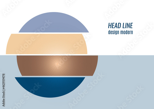 Bright colorful cut parts of a circle. Modern abstract background. Design layout for business presentations, flyers, posters and invitations. Vector