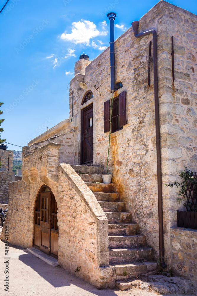 Medieval village of Avgonima is one of the main historic villages, Chios island, Greece. Medieval village of Avgonima is one of the main historic villages, Chios island, Greece.
