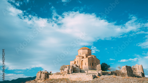 Mtskheta, Georgia. Jvari, Georgian Orthodox Monastery, World Heritage By UNESCO Ancient Temple photo