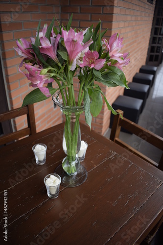 flowers on the table