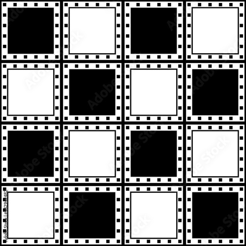 Iron checker squares. Black and white irons or tin chess squares. Vector.