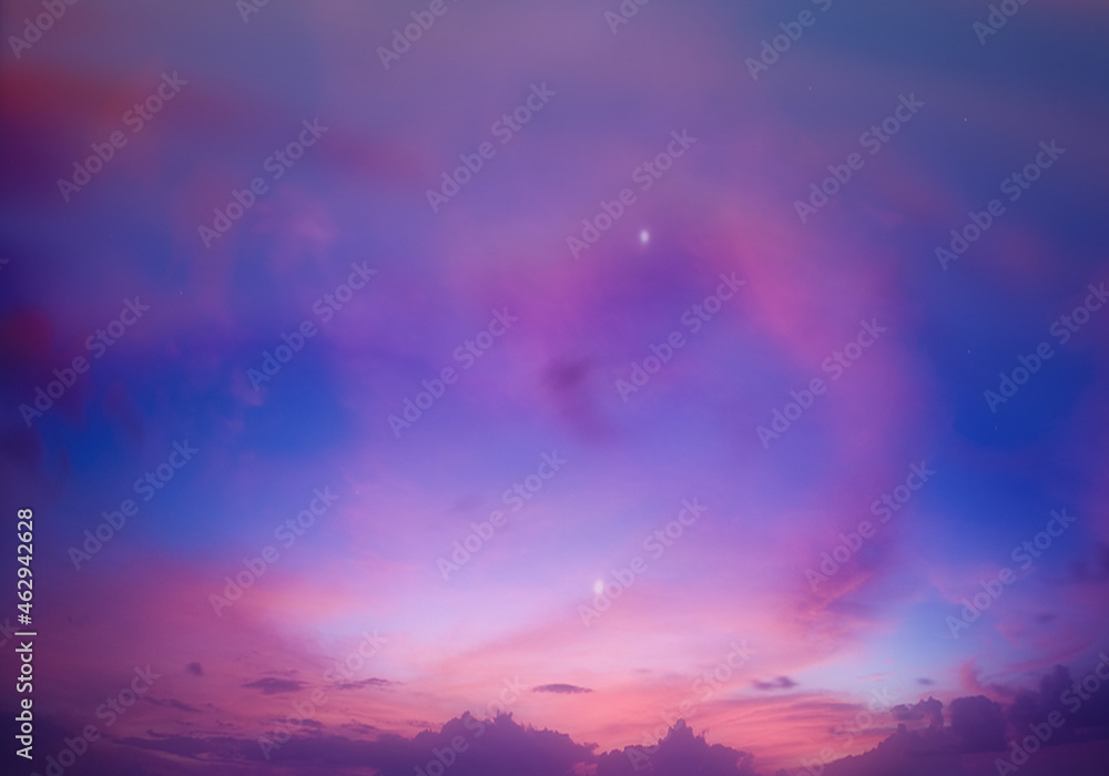 Naklejka premium Awesome clouds and sunset