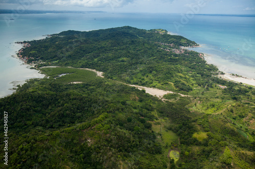 Aerial view of a beach in Brazil