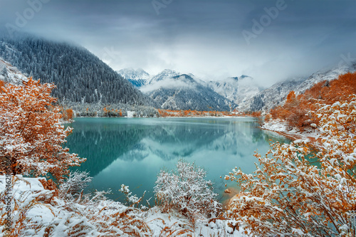 Issyk Lake in Kazakhstan photo