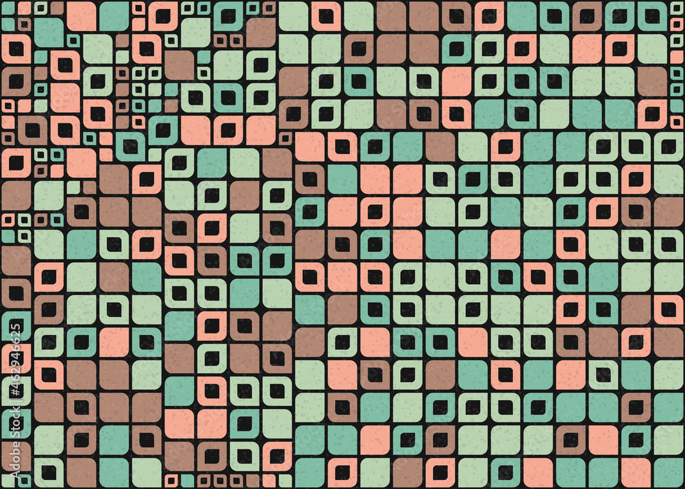 Fototapeta premium Abstract Geometric Pattern generative computational art illustration