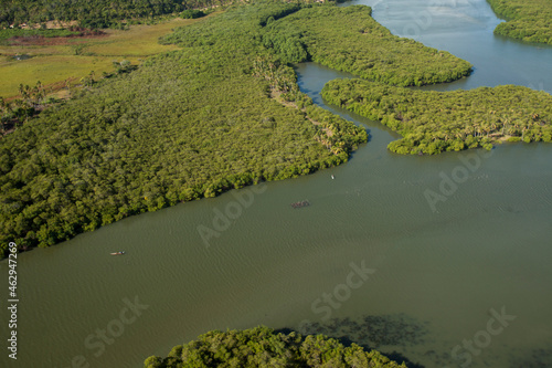 Aerial view of a beach in Brazil