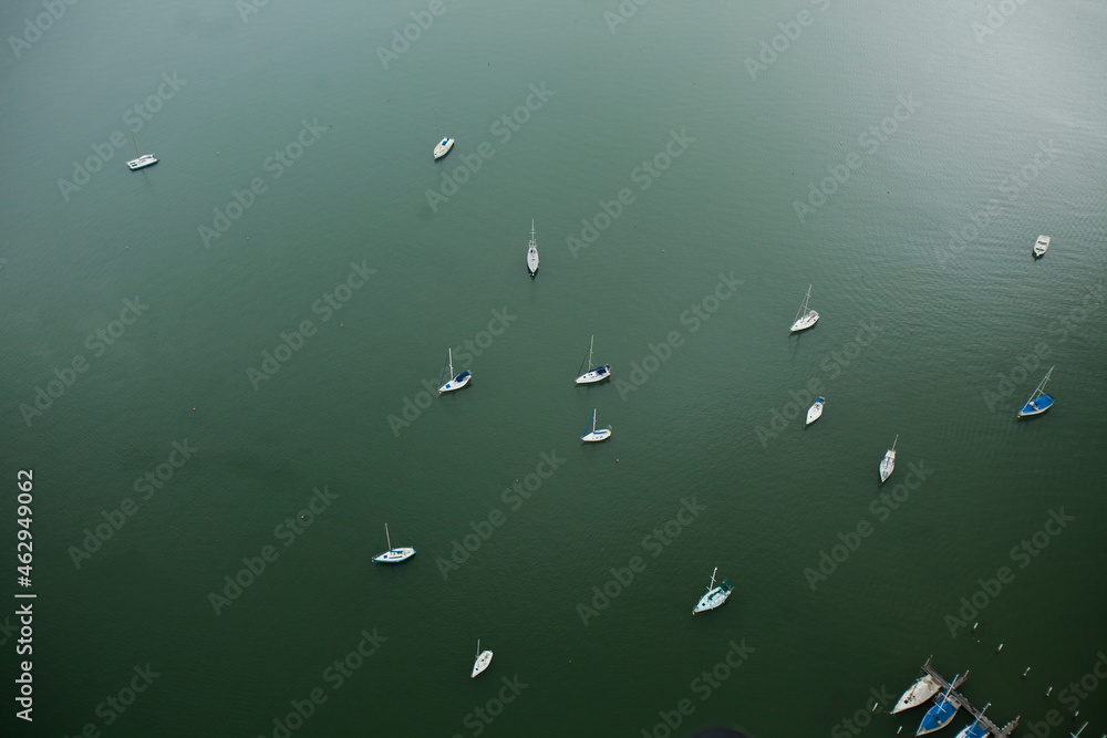 Aerial view of boats in the sea in Brazil Aerial view of boats in the sea in Brazil