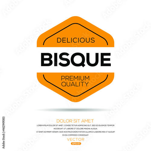 Creative (Bisque) logo, Bisque  sticker, vector illustration.