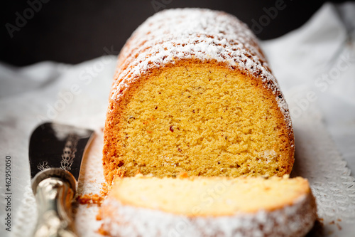 Dolce Varese, made with corn flour and ground almonds, from Varese, Lombardy, Italy photo