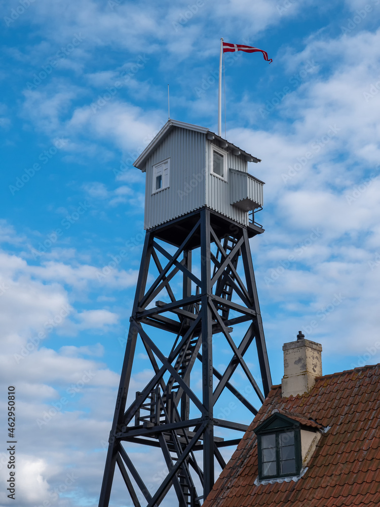 Aussichtsturm eines alten Fischerdorfes in Dragør, Dänemark