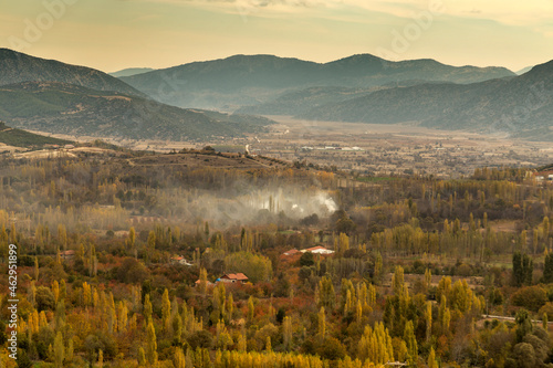 Autumn colors in Yeşilbaşköy, Burdur Ağlasun district...