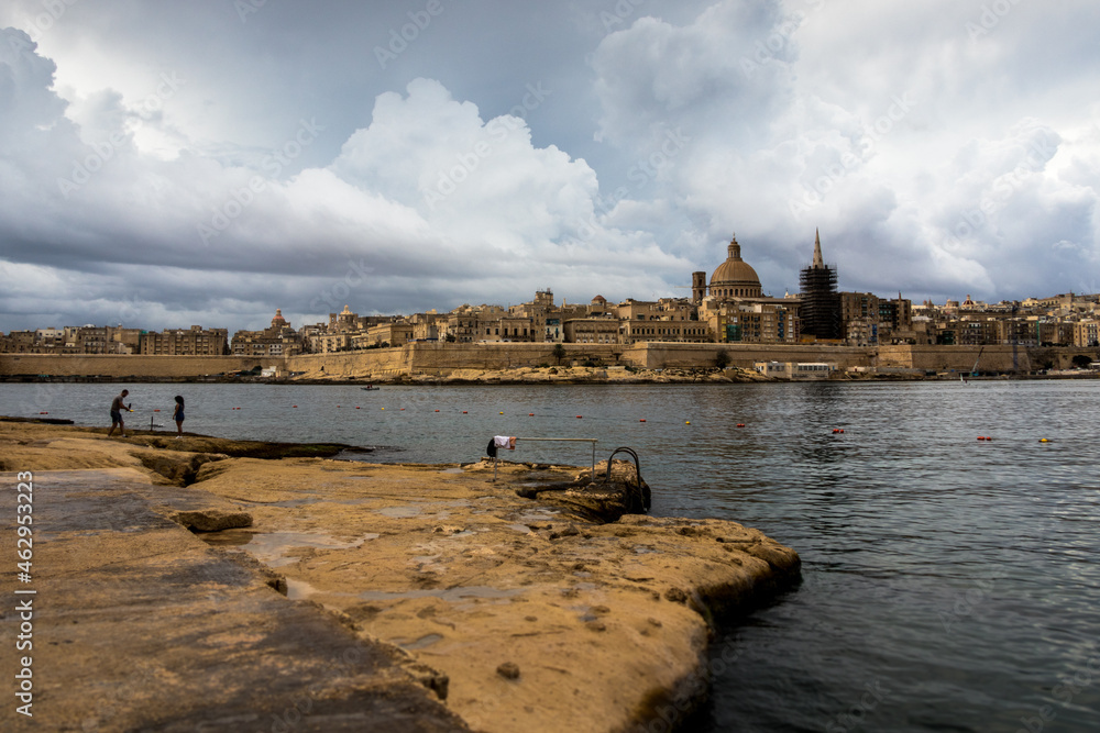 Valletta skyline from Sliema. Malta.