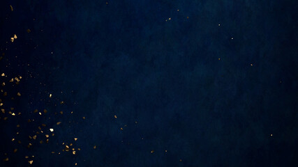 background texture blue with pieces of gold scattered around the edges
