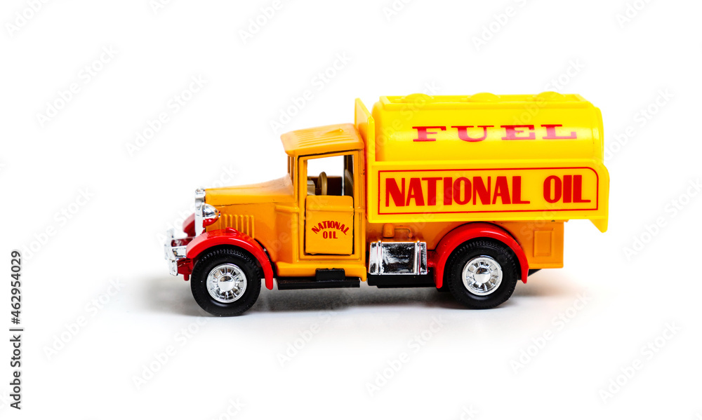 Retro truck with the inscription National Oil