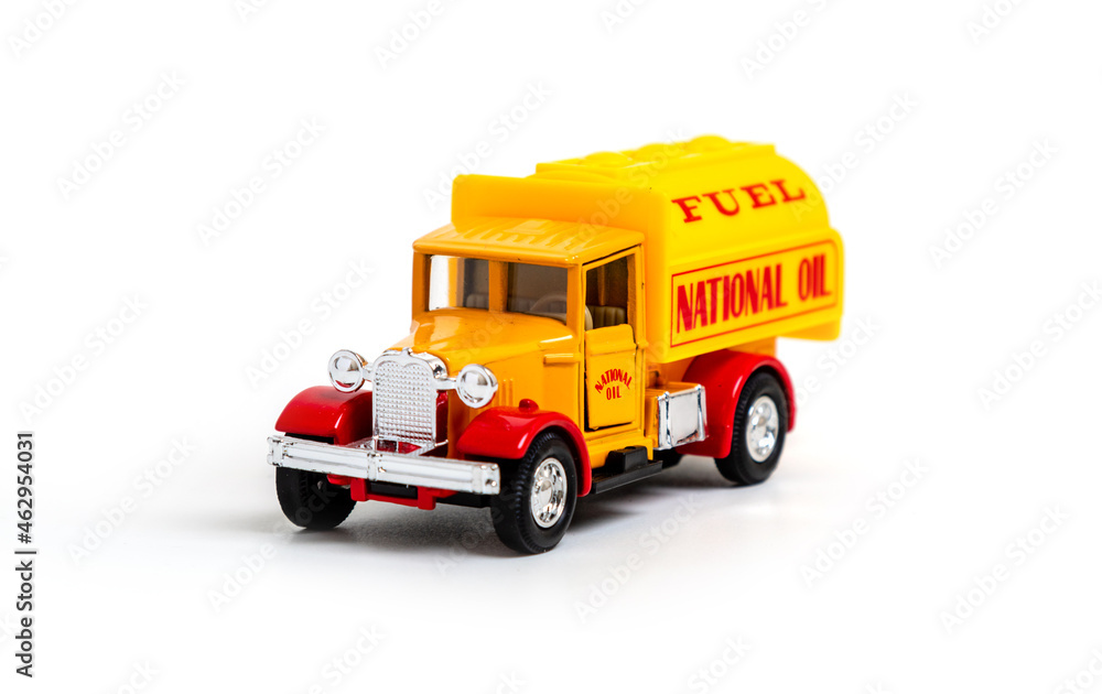 Naklejka premium Retro truck with the inscription National Oil
