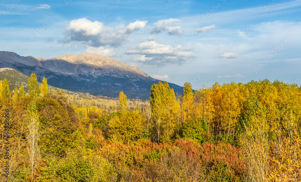 Obraz premium Autumn colors in Yeşilbaşköy, Burdur Ağlasun district...