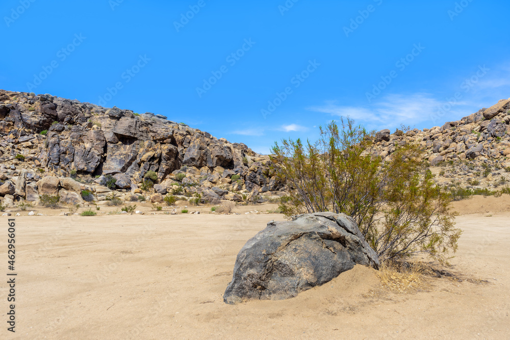 Large boulder and rock formation at Horsemen’s Center Park in Apple Valley, California