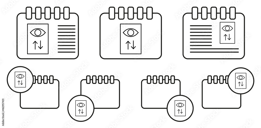 View statistics vector icon in calender set illustration for ui and ux, website or mobile application