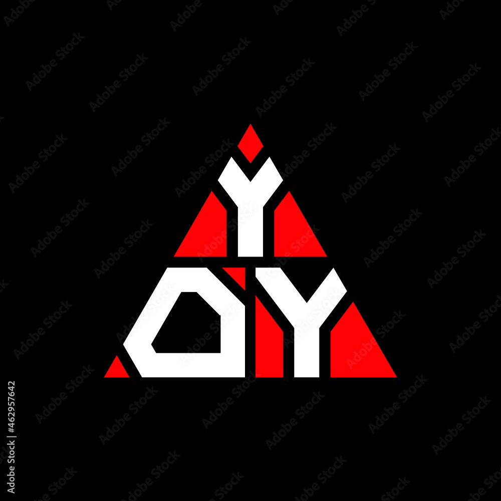 YOY triangle letter logo design with triangle shape. YOY triangle logo ...