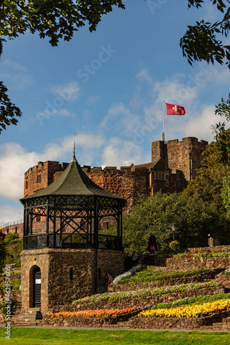 Tamworth Castle from river bank photo