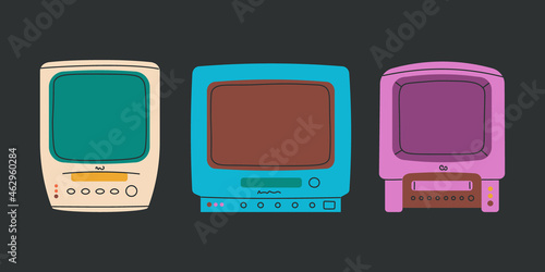 Canvas-taulu Old TV with VCR