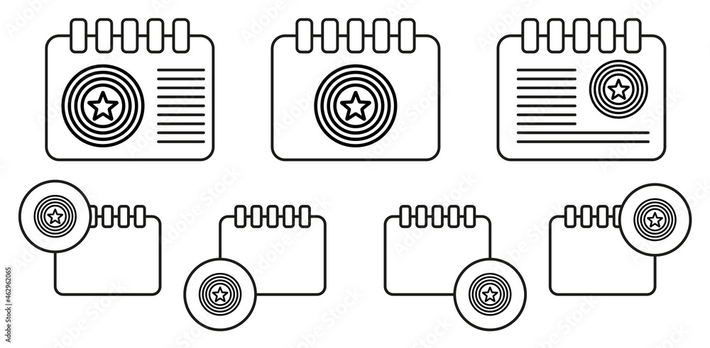 Shield, usa vector icon in calender set illustration for ui and ux, website or mobile application Shield, usa vector icon in calender set illustration for ui and ux, website or mobile application