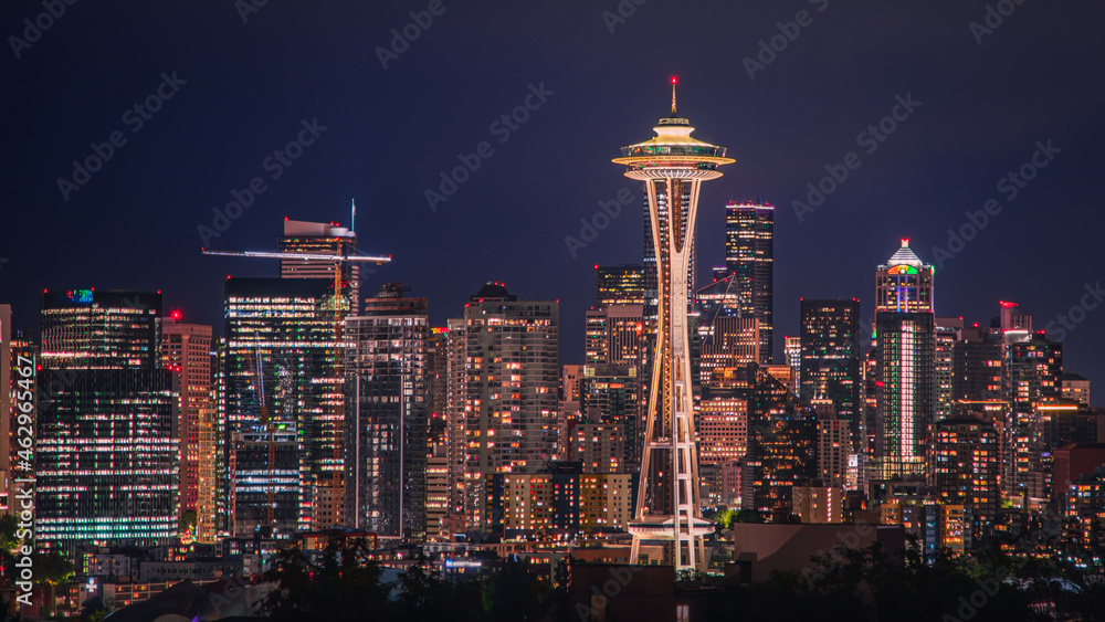Fototapeta premium Seattle skyline, Space Needle Tower