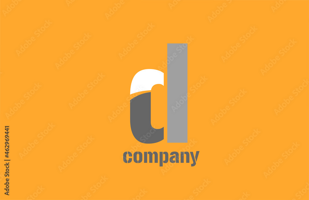 yellow grey letter d alphabet logo design icon for business yellow grey letter d alphabet logo design icon for business
