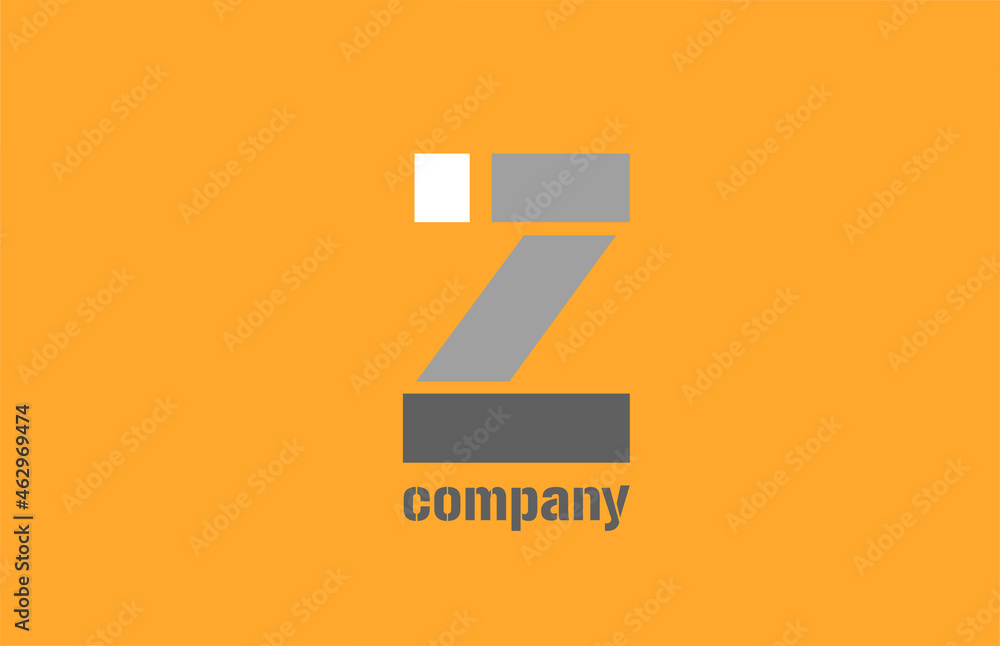 yellow grey letter z alphabet logo design icon for business yellow grey letter z alphabet logo design icon for business