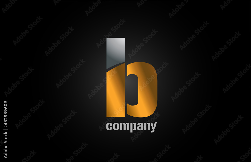 gold silver metal logo b alphabet letter design icon for company gold silver metal logo b alphabet letter design icon for company