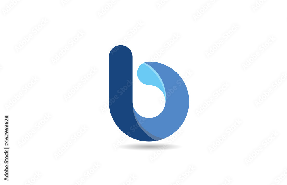 blue logo b alphabet letter design icon for company blue logo b alphabet letter design icon for company