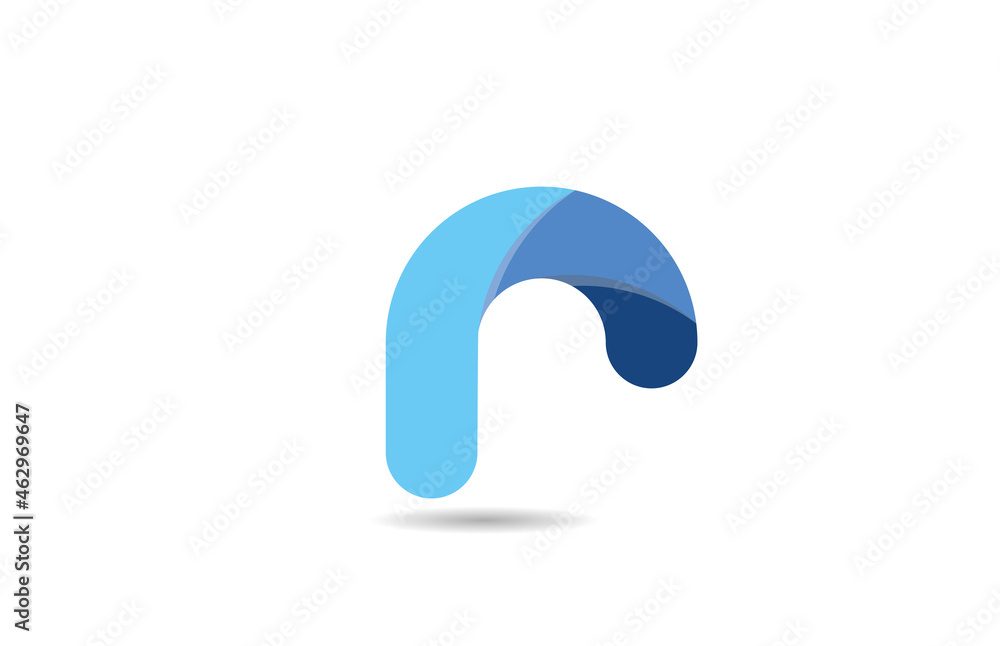 blue logo r alphabet letter design icon for company blue logo r alphabet letter design icon for company