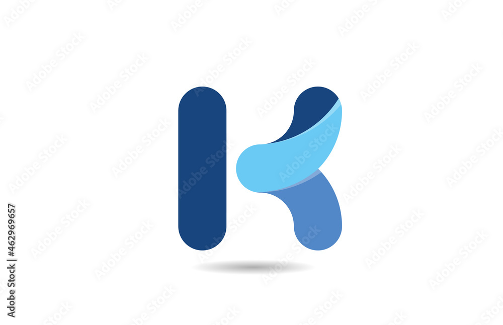 blue logo k alphabet letter design icon for company blue logo k alphabet letter design icon for company