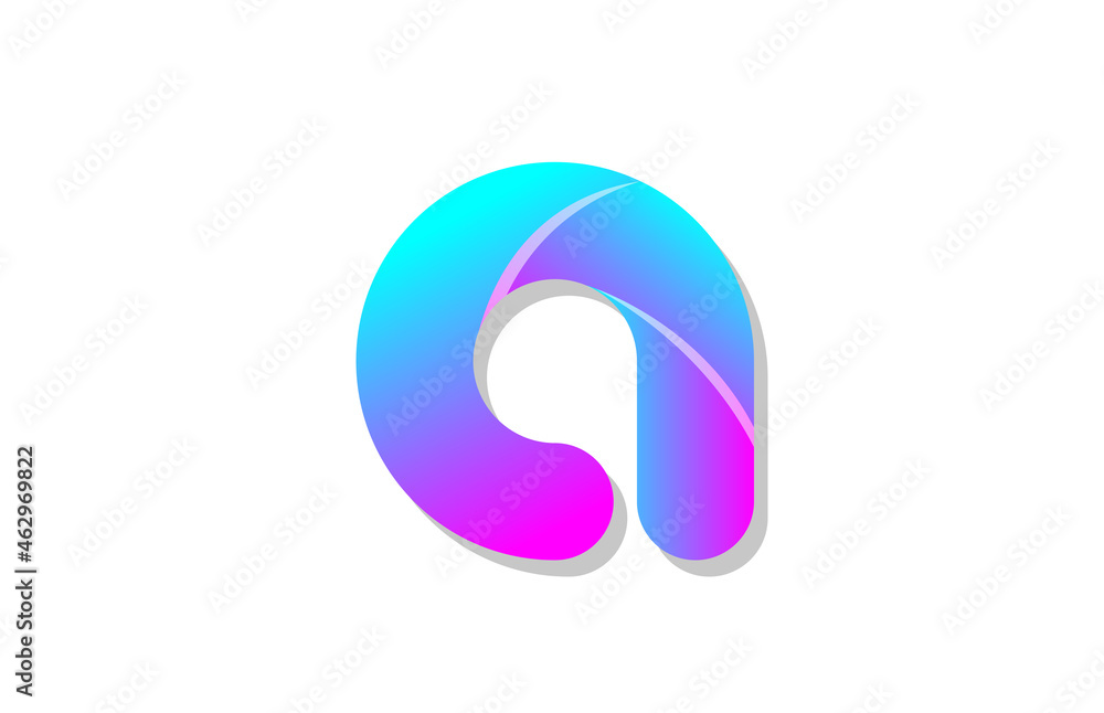 blue gradient logo a alphabet letter design icon for company blue gradient logo a alphabet letter design icon for company