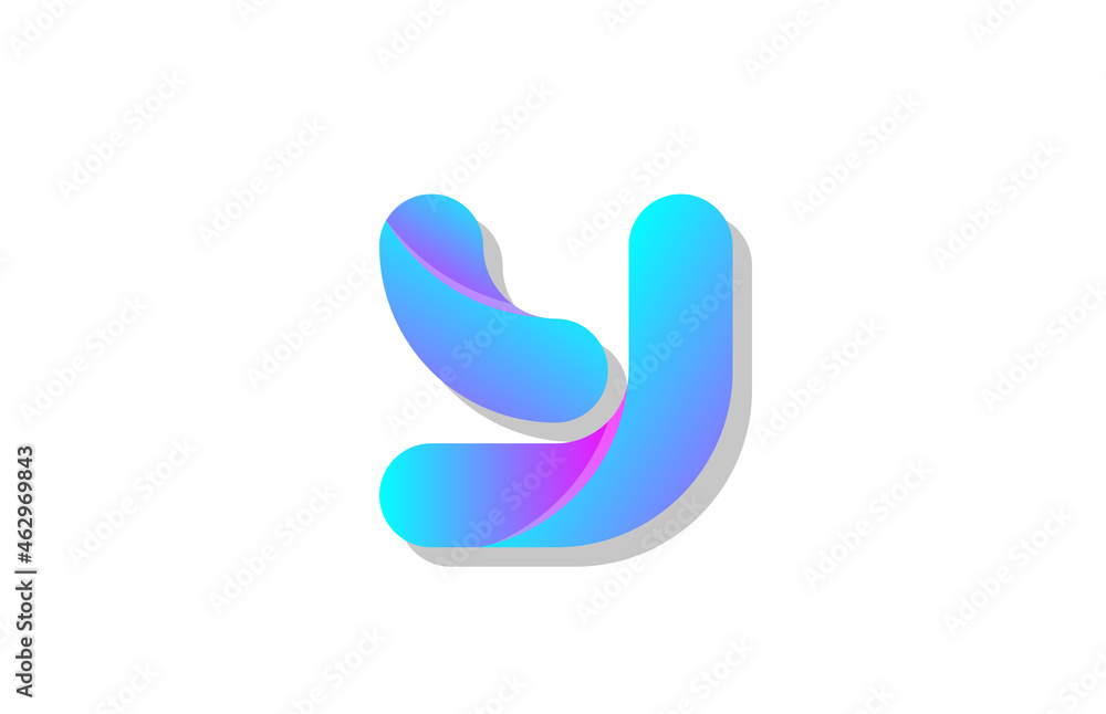 blue gradient logo y alphabet letter design icon for company blue gradient logo y alphabet letter design icon for company