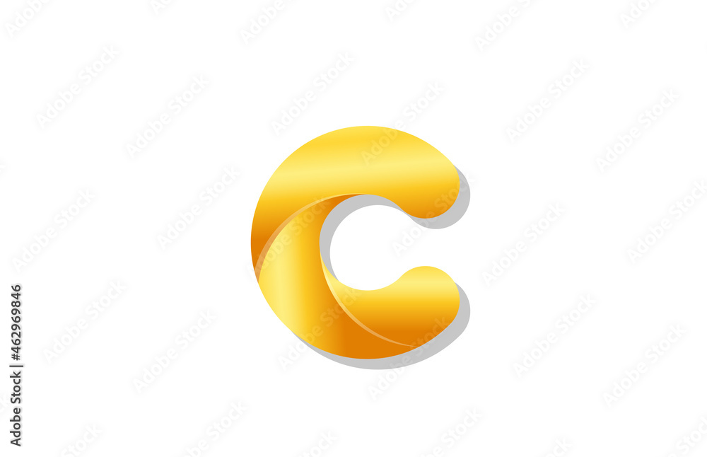 gold golden gradient logo c alphabet letter design icon for company gold golden gradient logo c alphabet letter design icon for company