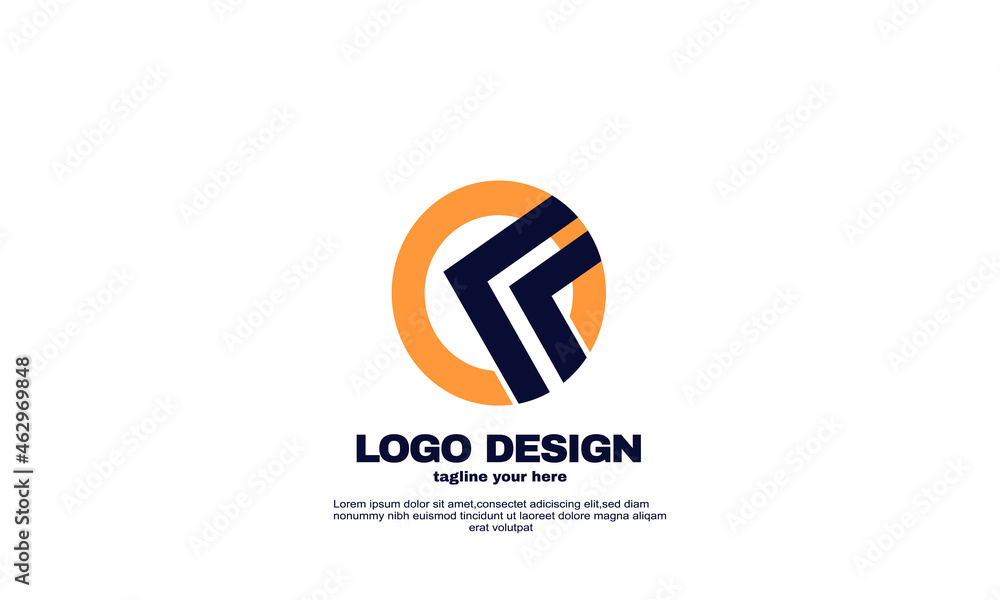stock illustrator abstract creative idea best logo cute corporate company and business logo design vector with colorful