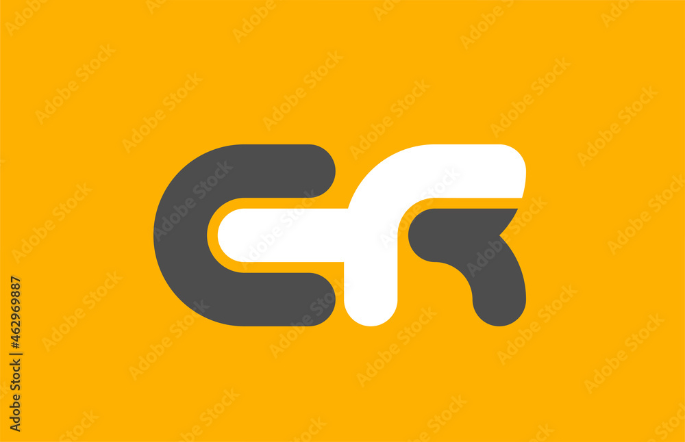 yellow grey combination logo letter ER E R alphabet design icon yellow grey combination logo letter ER E R alphabet design icon