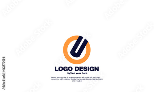 stock vector abstract creative idea best logo cute corporate company business logo design with colorful