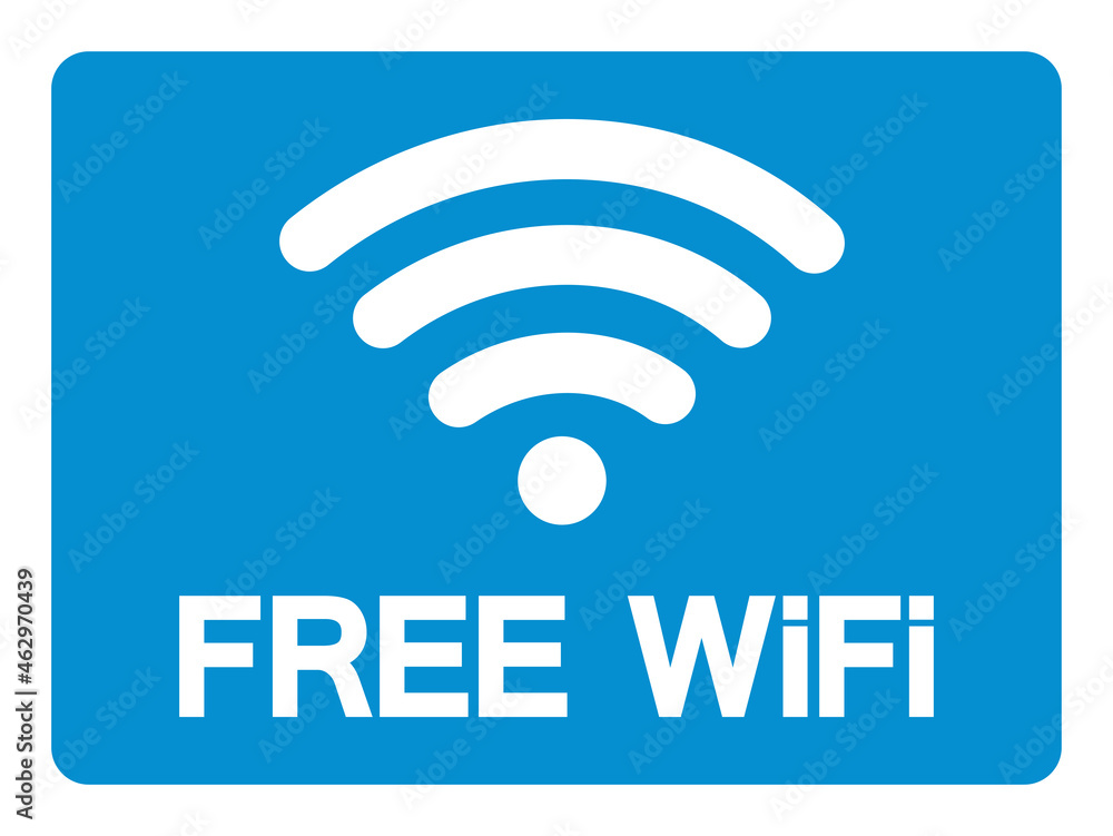Free WiFi Symbol Sign, Vector Illustration, Isolate On White Background Label .EPS10 Free WiFi Symbol Sign, Vector Illustration, Isolate On White Background Label .EPS10