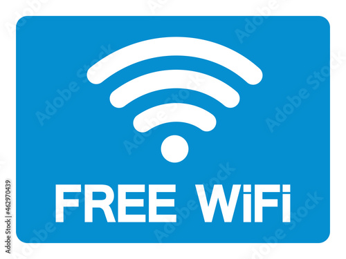 Free WiFi Symbol Sign, Vector Illustration, Isolate On White Background Label .EPS10