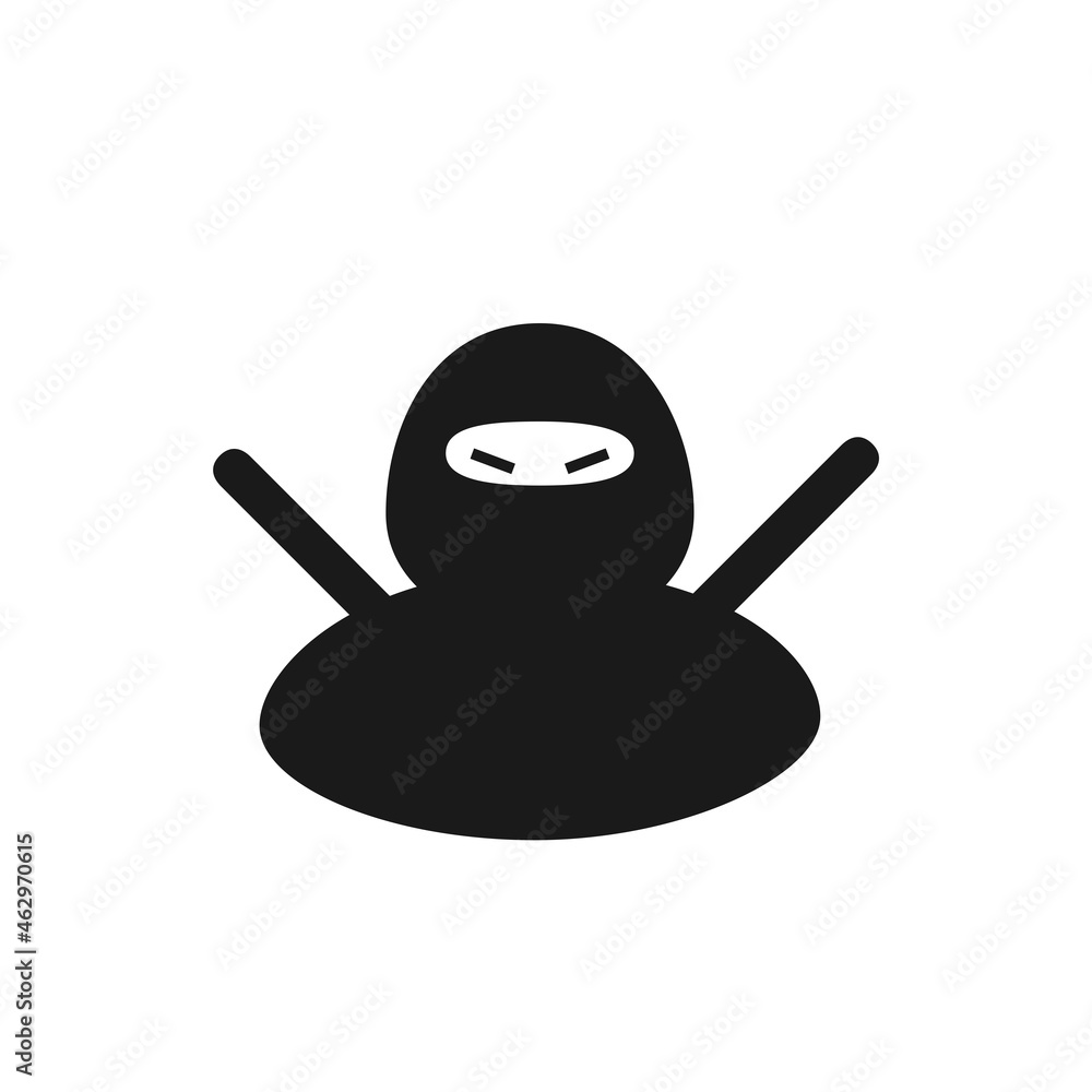 Ninja icon isolated on white background. Trendy ninja icon in flat style. Ninja template for app, ui, logo and web site. Vector illustration, EPS 10 Ninja icon isolated on white background. Trendy ninja icon in flat style. Ninja template for app, ui, logo and web site. Vector illustration, EPS 10