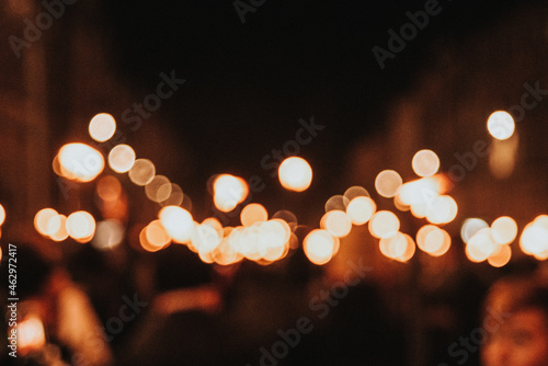 christmas torches bokeh background