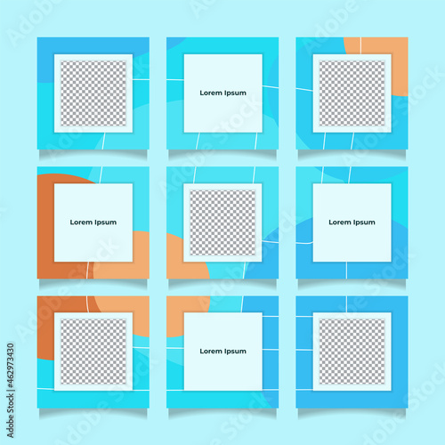 Wallpaper Mural Creative instagram puzzle feed with 9 templates Torontodigital.ca