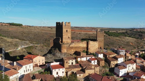 aerial view of Vozmediano Soria Spain, Autonomous Community of Castilla y Leon. Town of the Region of Moncayo. photo