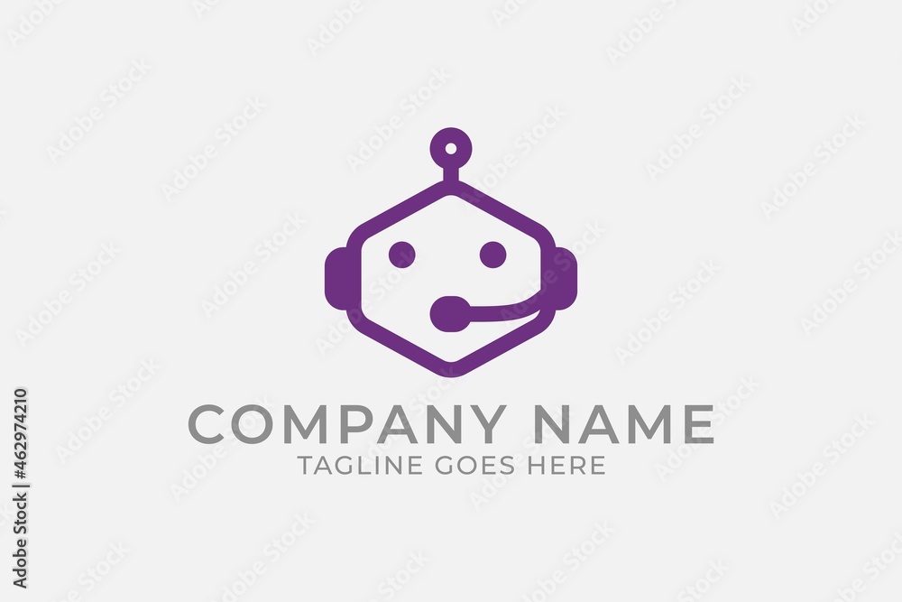 robot logo design, support service bot, technology logo, customer service icon robot logo design, support service bot, technology logo, customer service icon