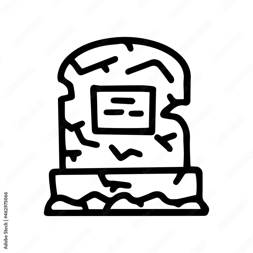 old grave stone line vector doodle simple icon old grave stone line vector doodle simple icon