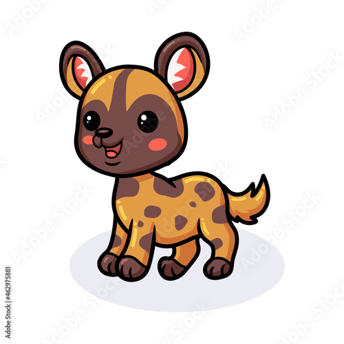 Cute little wild dog cartoon